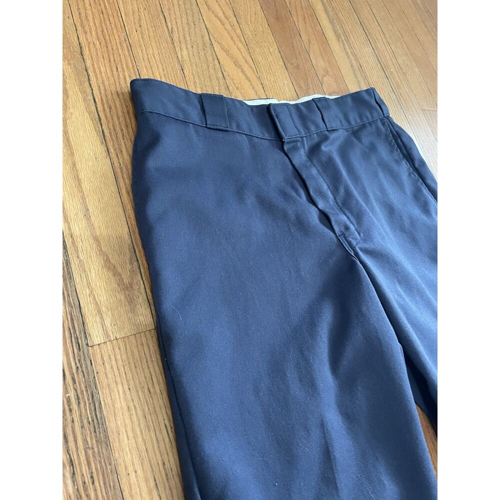 Dickies 874 Original Fit Work Pants Mens 34x29 Navy Blue Flat Front Chino 874NV - Picture 6 of 14